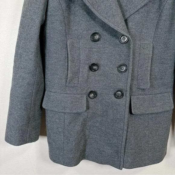 Banana Republic Melange Wool Double Breasted Pea  Coat - Picture 7 of 16